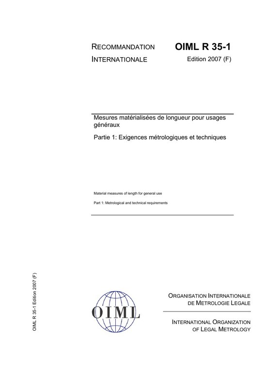 Première page de R 35-1:2007