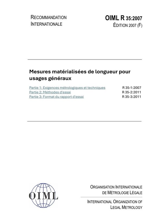 Première page de R 35:2007