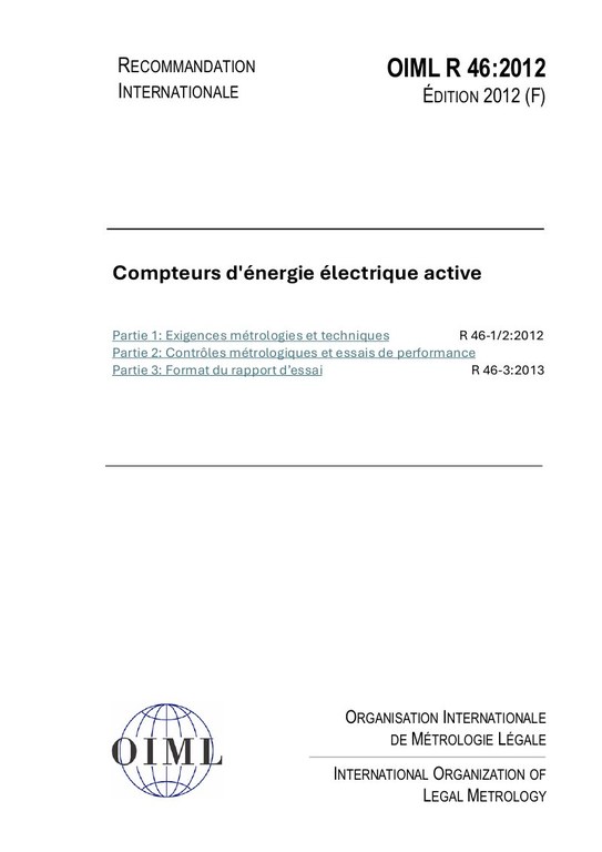Première page de R 46:2012
