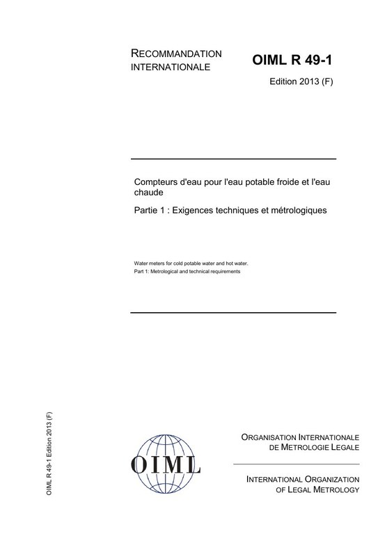 Première page de R 49-1:2013