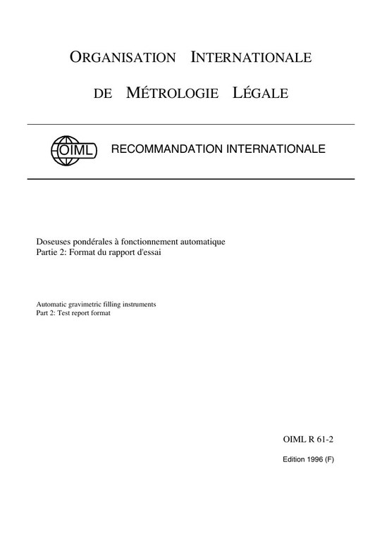 Première page de R 61-2:1996
