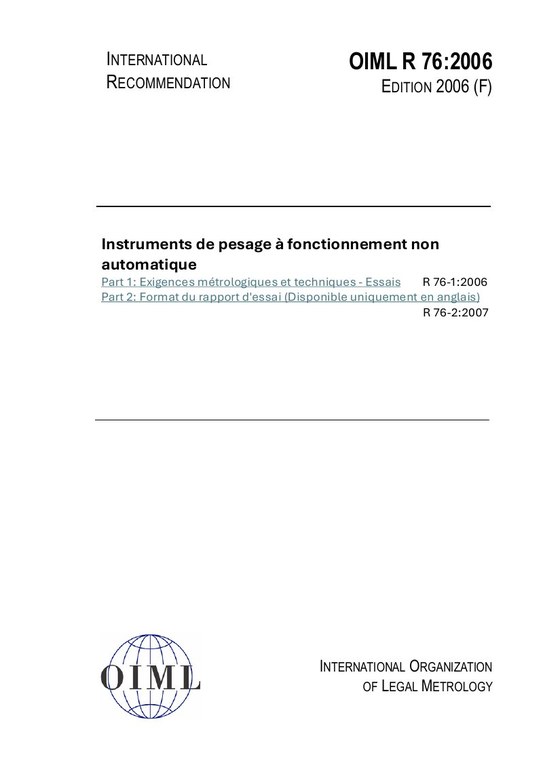 Première page de R 76:2006