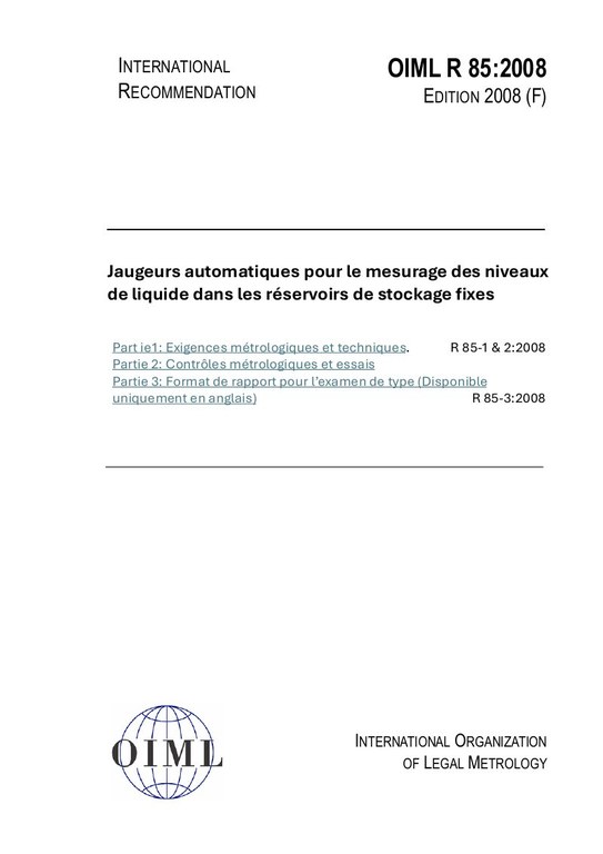 Première page de R 85:2008