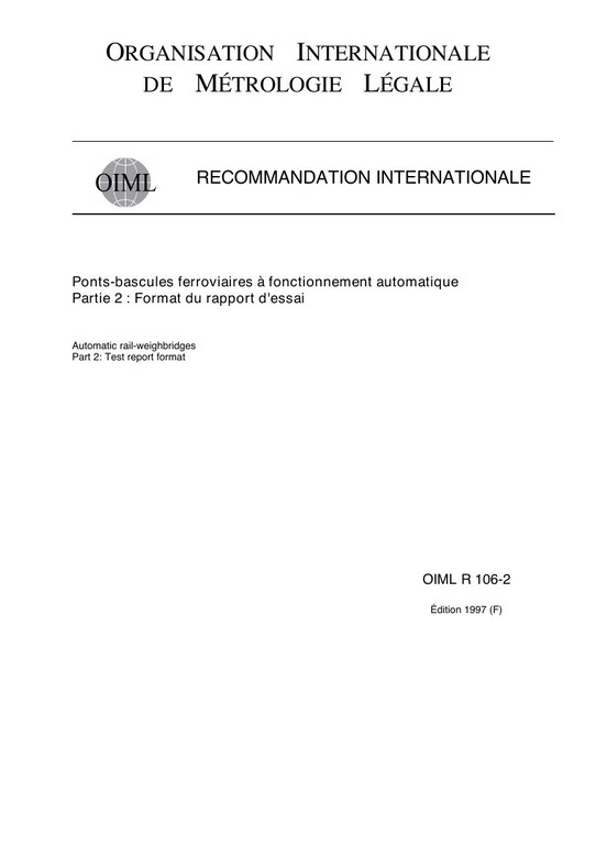 Première page de R 106-2:1997