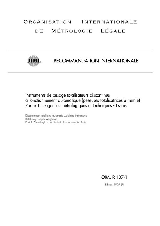 Première page de R 107-1:1997