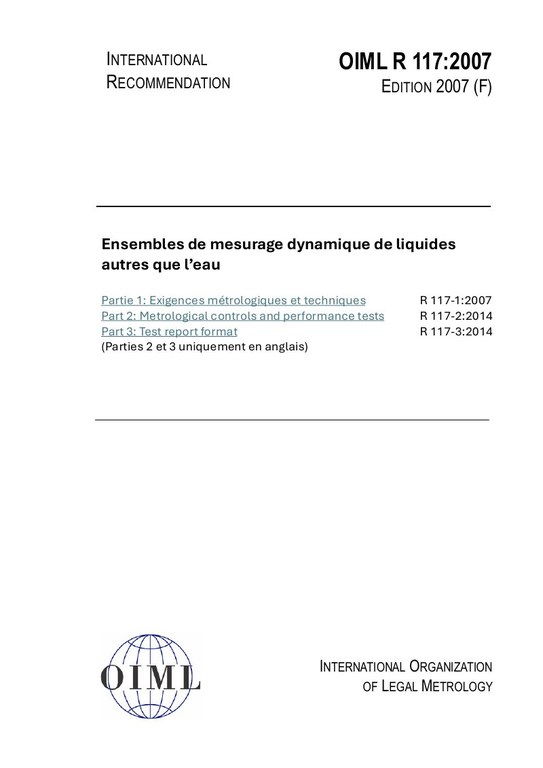 Première page de R 117:2007