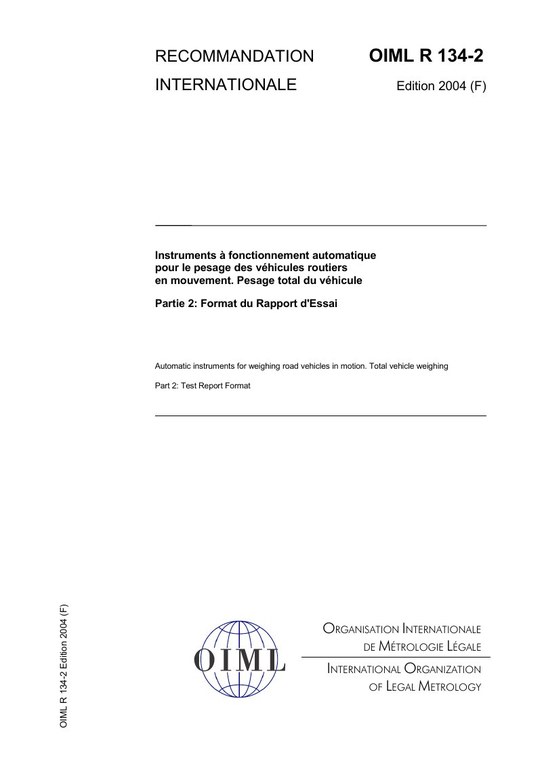 Première page de R 134-2:2004