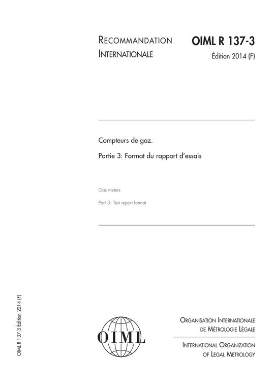 Première page de R 137-3:2014