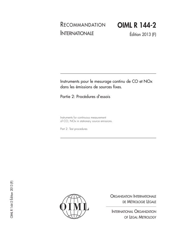 Première page de R 144-2:2013